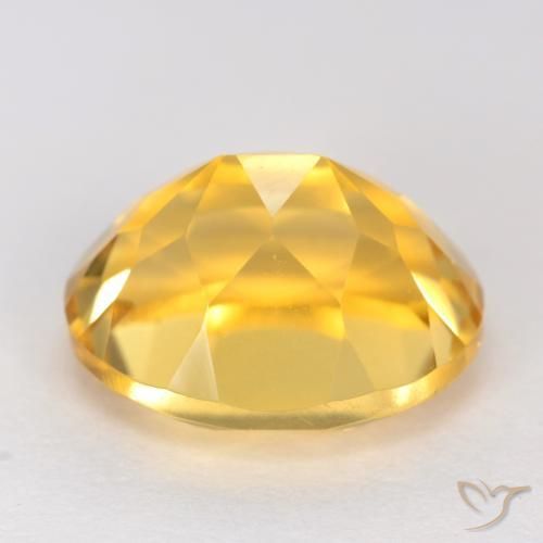Citrine Gemstone in 11 x 9 mm (calibrated) Size for Sale, Citrine Stone in Medium Gold Color