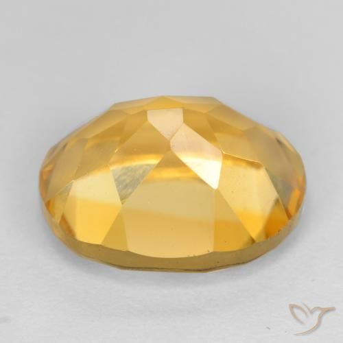 Citrine Gemstone in 11 x 9 mm (calibrated) Size for Sale, Citrine Stone in Bright Gold Color