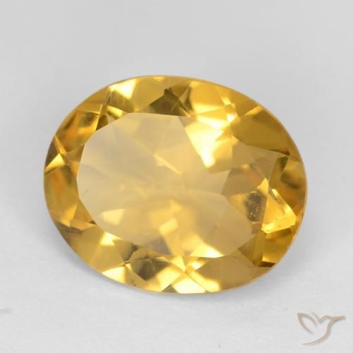 2.79 ct Golden Citrine Stone, Natural Citrine in Oval Facet Shape for Sale