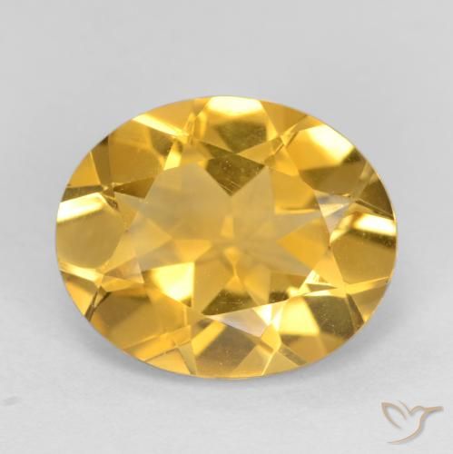 3.06ct Natural Medium Golden Citrine, Oval, VVS-VS