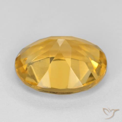 Citrine Gemstone in 11 x 9 mm (calibrated) Size for Sale, Citrine Stone in Medium Golden Color
