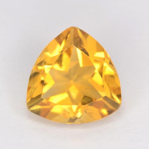Medium Golden Citrine Gem - 1.1ct Trillion Facet (ID: 551185)