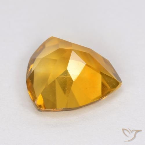 Citrine Gemstone in 7 x 7 mm (calibrated) Size for Sale, Citrine Stone in Orange-Gold Color
