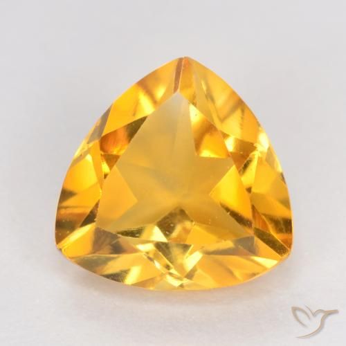1.02ct Natural Dark Golden Citrine, Trillion, VS