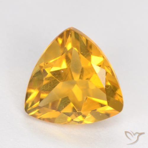 1.13ct Natural Dark Golden Citrine, Trillion, VS