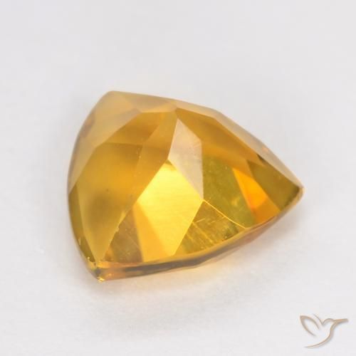 Citrine Gemstone in 7 x 7 mm (calibrated) Size for Sale, Citrine Stone in Dark Golden Color