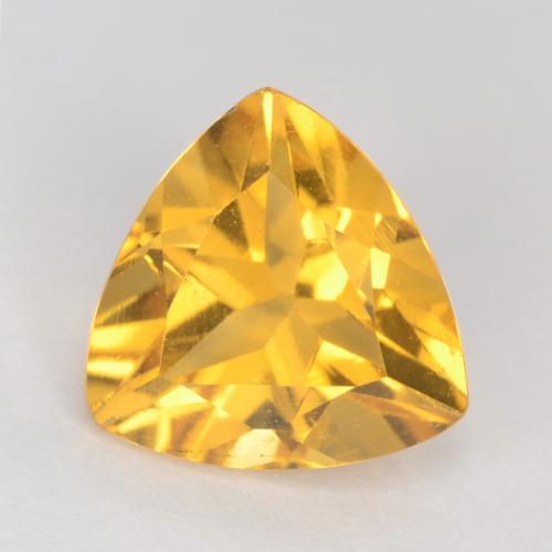 Golden Orange Citrine Gem - 1.1ct Trillion Facet (ID: 551194)