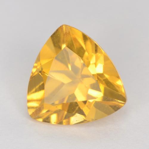 1.07 ct Golden Citrine Stone, Natural Citrine in Trillion Facet Shape for Sale