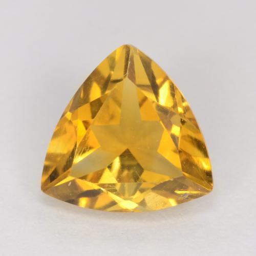 Dark Golden Citrino Gem - 0.9ct Sfaccettatura trilliant (ID: 551195)