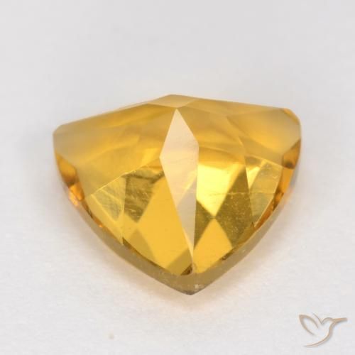Citrine Gemstone in 7 x 7 mm (calibrated) Size for Sale, Citrine Stone in Medium Golden Color