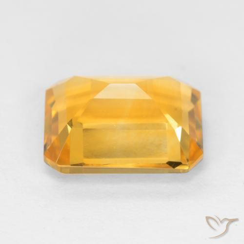 Citrine Gemstone in 8.2 x 6.3 mm Size for Sale, Citrine Stone in Deep Golden Orange Color