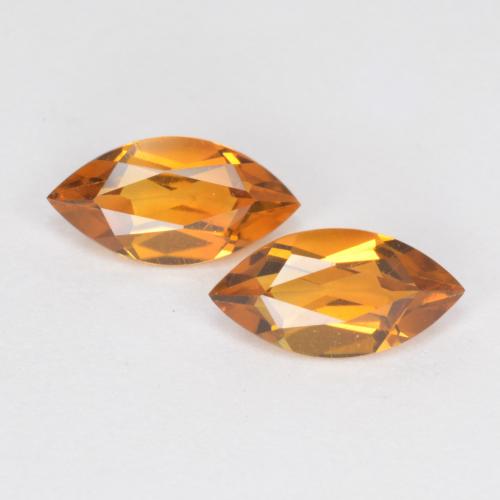 Dark Orange Цитрин Камень - 0.5ct Фасетная Маркиза (ID: 552042)