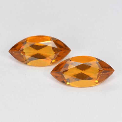 Bright Orange Citrine Gem - 0.5ct Marquise Facet (ID: 552044)