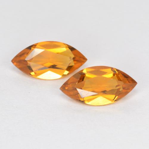Naranja albaricoque Citrina Gema - 0.5ct Forma marquesa (ID: 552045)