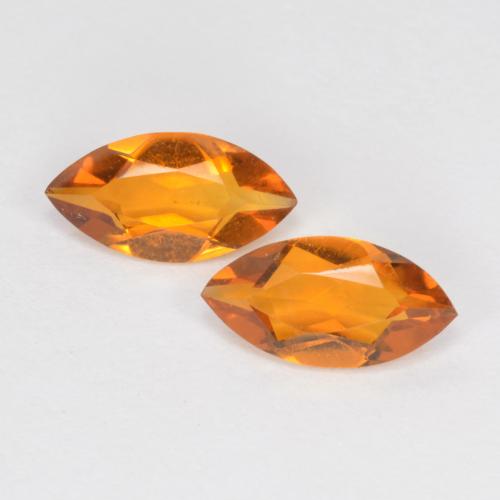 Cider Orange Citrine Gem - 0.5ct Marquise Facet (ID: 552047)