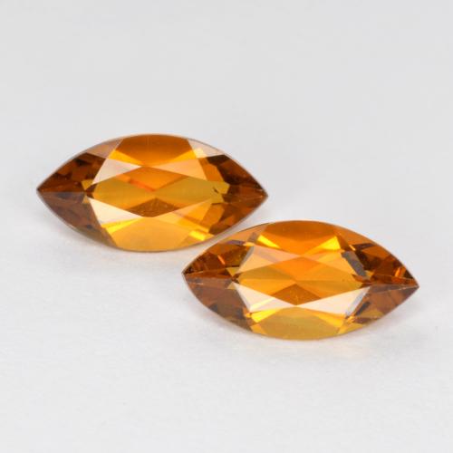 Earth Orange Citrine Gem - 0.5ct Marquise Facet (ID: 552049)