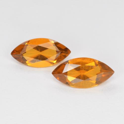 Cider Orange Citrine Gem - 0.4ct Marquise Facet (ID: 552051)