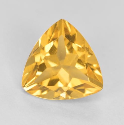 Medium Golden Цитрин Камень - 1.1ct Огранка Триллион Фасетная (ID: 552216)