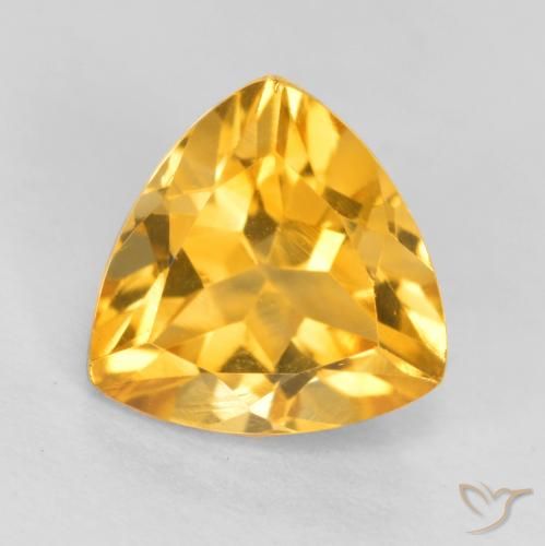 1.29ct Natural Bright Gold Citrine, Trillion, VS