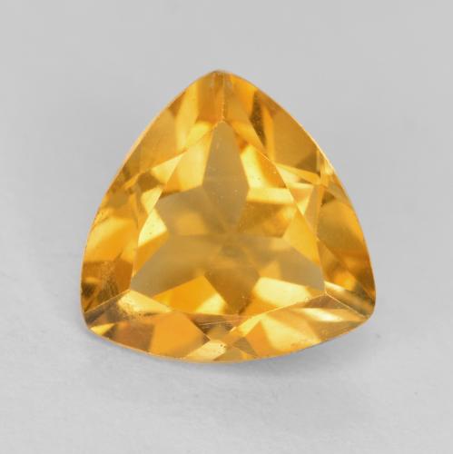 Deep Golden Orange Цитрин Камень - 1.1ct Огранка Триллион Фасетная (ID: 552222)