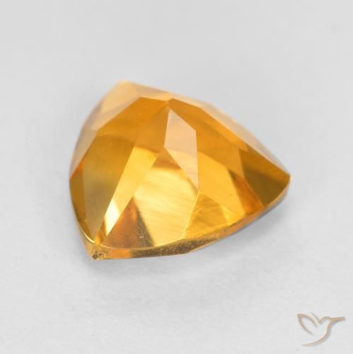 Citrine Gemstone in 7 x 7 mm (calibrated) Size for Sale, Citrine Stone in Deep Orange-Gold Color