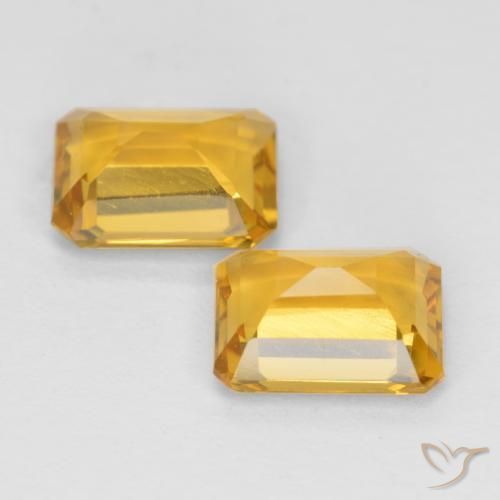 Citrine Gemstones in 8 x 6 mm (calibrated) Size for Sale, Citrine Stones in Golden Orange Color