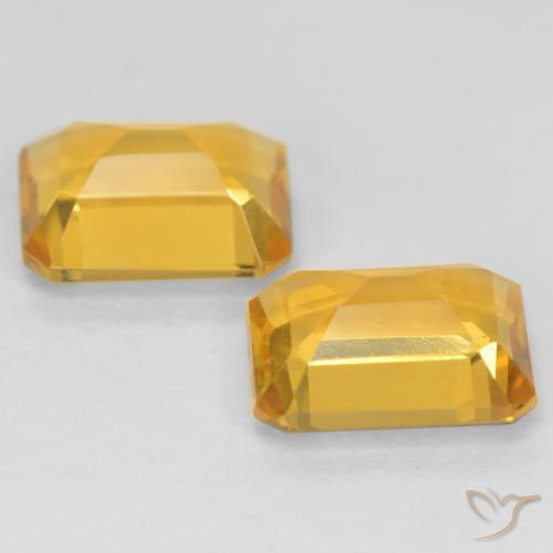 Citrine Gemstones in 8 x 6 mm (calibrated) Size for Sale, Citrine Stones in Medium Golden Color