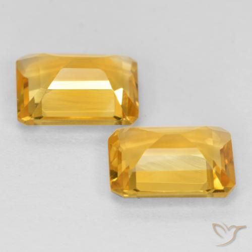 Citrine Gemstones in 8 x 6 mm (calibrated) Size for Sale, Citrine Stones in Golden Orange Color