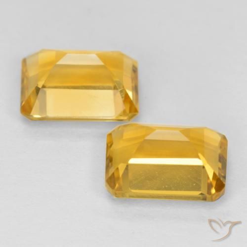 Citrine Gemstones in 8 x 6 mm (calibrated) Size for Sale, Citrine Stones in Medium Golden Color