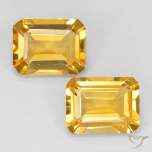 2.83 ct Yellow Citrine, 8.1 x 6.2 mm Octagon Cut From Brazil, Photo A