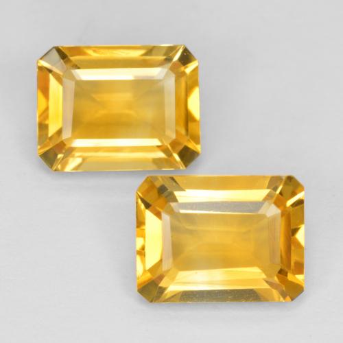 Golden Orange Citrine Gem - 1.5ct Octagon Facet (ID: 552247)