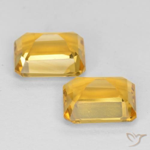 Citrine Gemstones in 8 x 6 mm (calibrated) Size for Sale, Citrine Stones in Golden Color
