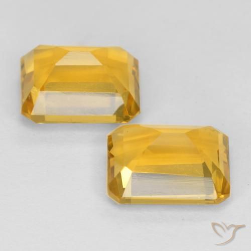 Citrine Gemstones in 8 x 6 mm (calibrated) Size for Sale, Citrine Stones in Medium-Dark Golden Color