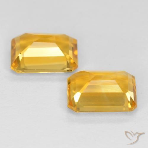 Citrine Gemstones in 8 x 6 mm (calibrated) Size for Sale, Citrine Stones in Golden Orange Color