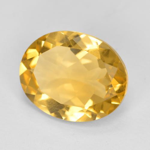 3.01 ct Golden Citrine Stone, Natural Citrine in Oval Facet Shape for Sale
