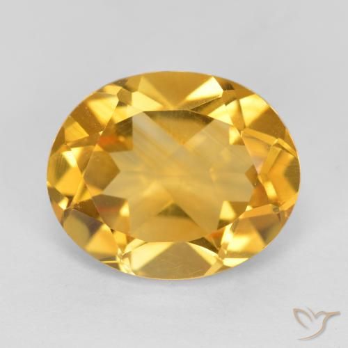 3.18ct Natural Medium-Dark Golden Citrine, Oval, VS