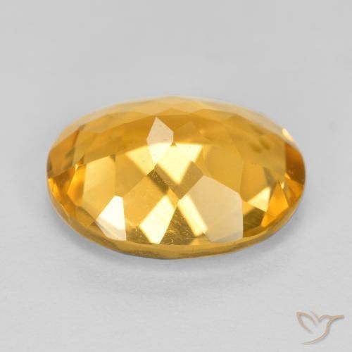 Citrine Gemstone in 11 x 9 mm (calibrated) Size for Sale, Citrine Stone in Deep Golden Orange Color