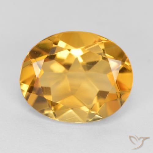 3.09ct Natural Dark Golden Citrine, Oval, VS