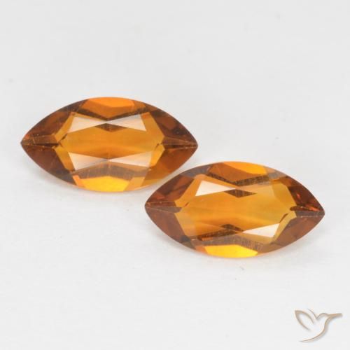 1.01 ct Orange Citrine, 8.1 x 4.3 mm Marquise Cut From Brazil, Photo A