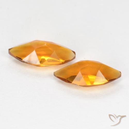 Citrine Gemstones in 8 x 4.1 mm Size for Sale, Citrine Stones in Orange Brown Color
