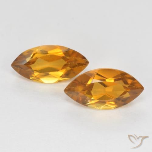 1.18ctw Natural Orange Brown Citrine, Marquise, VS