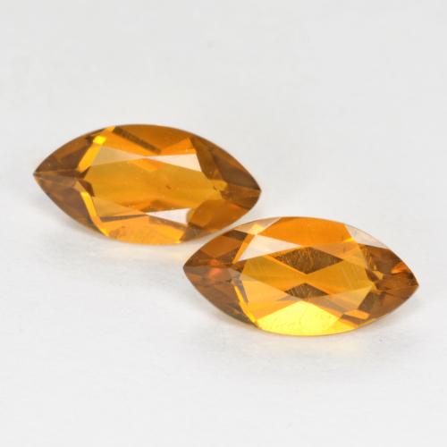 Medium Orange Citrino Gem - 0.5ct Marquise sfaccettato (ID: 552388)