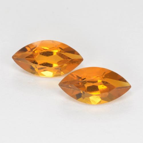 Medium Orange Цитрин Камень - 0.5ct Фасетная Маркиза (ID: 552390)