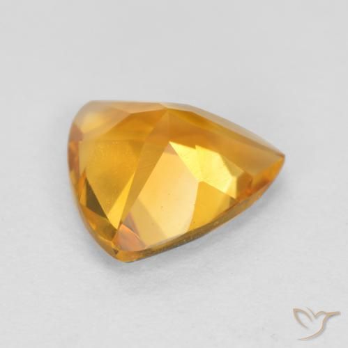 Citrine Gemstone in 7 x 7 mm (calibrated) Size for Sale, Citrine Stone in Deep Orange-Gold Color