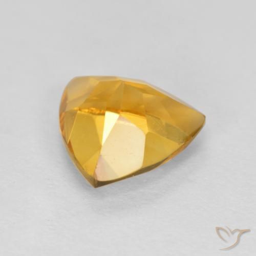Citrine Gemstone in 7 x 7 mm (calibrated) Size for Sale, Citrine Stone in Medium-Dark Golden Color