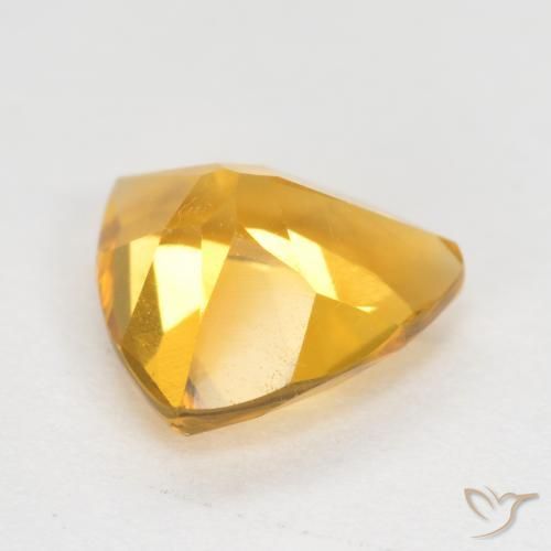 Citrine Gemstone in 7 x 7 mm (calibrated) Size for Sale, Citrine Stone in Dark Golden Color