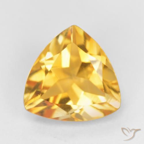 0.98ct Natural Golden Orange Citrine, Trillion, VS