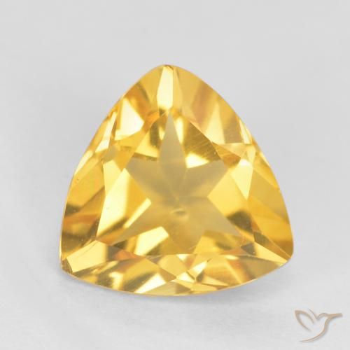 0.90ct Natural Bright Gold Citrine, Trillion, VS