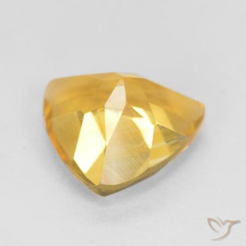 Citrine Gemstone in 7 x 7 mm (calibrated) Size for Sale, Citrine Stone in Bright Gold Color