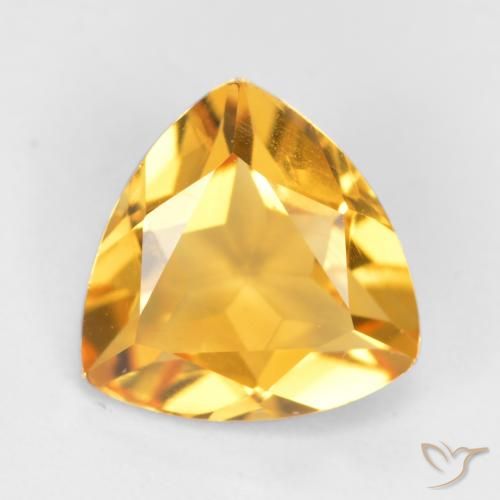 1.01ct Natural Bright Gold Citrine, Trillion, VS